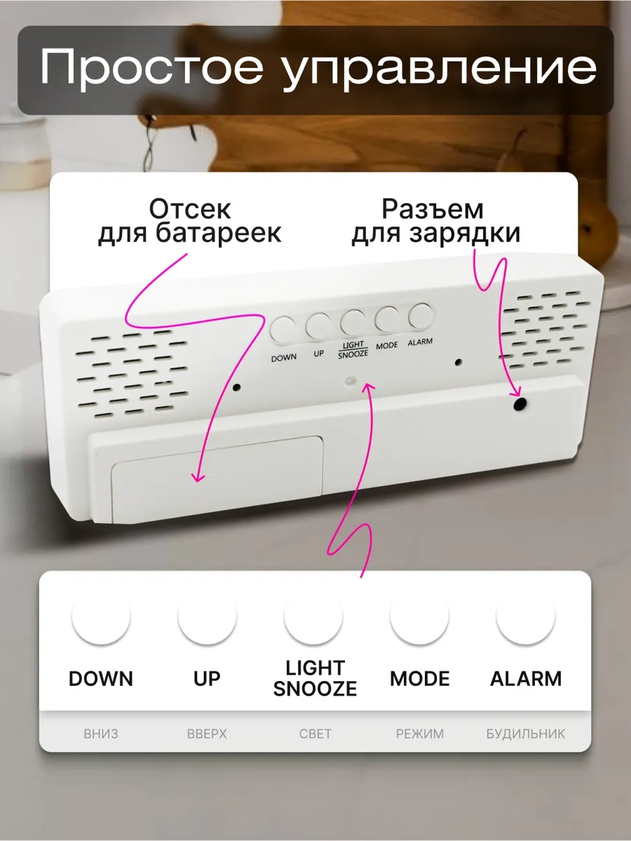 Casy Market Elektronik Masa Saati Şebeke İle Pilli Alarm Çeşidi 152774717 Beyaz