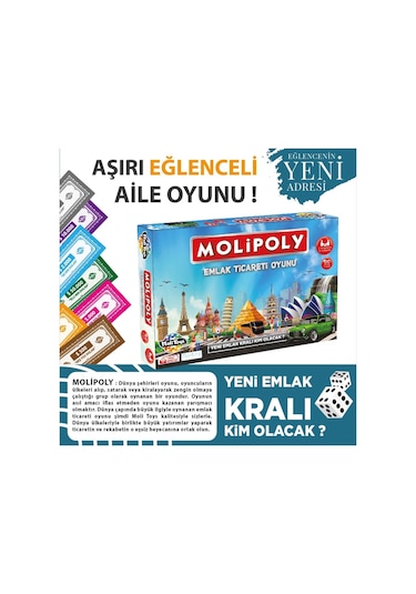 Molipoly Monopoly Metropol Mega City Emlak Ticaret Aile Oyunu