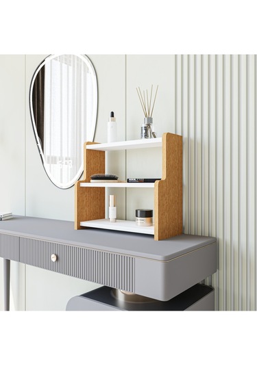 Alpa Ev Mobilya 3 Katlı Tezgah Üstü Mutfak Rafı, Baharatlık Ve Çok Amaçlı Organizer Atlantik Çam-beyaz