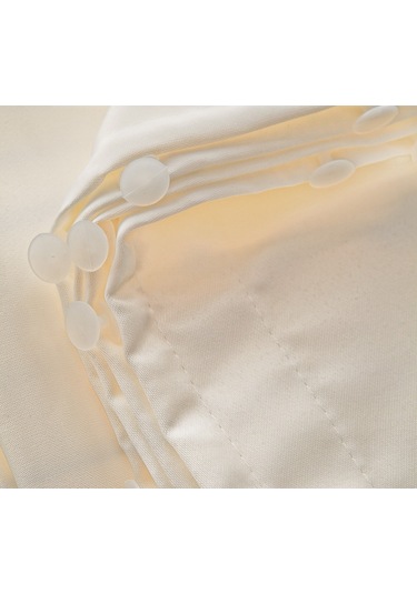 Nirvana Lüx Kaliteli Saten Güneşlik Perde Beyaz-Krem -Süper Fiyat Krem