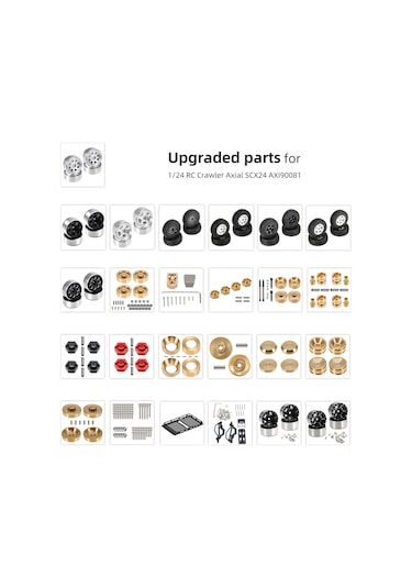 Samdoo Axı90081 Rc Araçları İçin 4 Adet 37mm Aluminyum Tüp Amortisör - Altın Renkli, Kaynaklı Yedek Yaylı