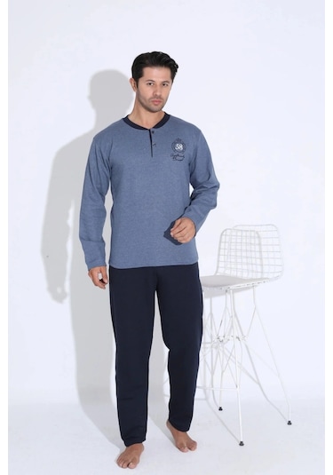 Uzun Kollu Erkek Pijama Takımı Desen3