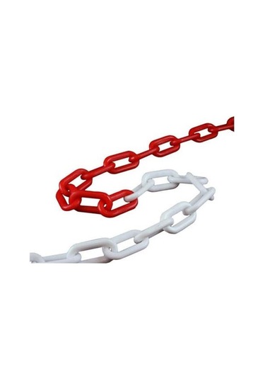 Ennalbur Plastik Zincir Kırmızı Beyaz 5 Metre