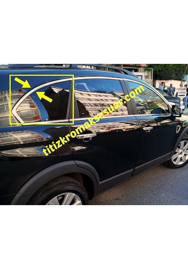 Chevrolet Captıva Krom Arka Kapı Kelebek Cam Yeri Çıtası 2 Parça