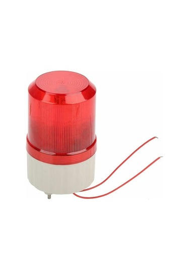 Led Flaşlı Döner Uyarı Lambası 220v 2a Kırmızı Alarm Sistemi 8 8 15cm