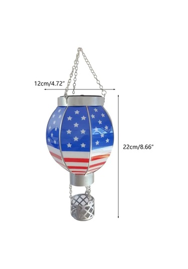 Yaozixa Güneş Enerjili Renkli Ayağık Balon Lambası, Dış Mekan Dekorasyon Işığı, Otomatik Aç-kapa, Bahçe Çadır Piknik Için Islak Dayanıklı Sıcak Işık - Bayrak B Küçük Boyut Renk