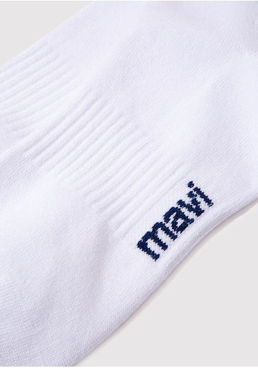 Mavi - Mavi Logo Baskılı Beyaz Soket Çorap 0911160-28613 Beyaz