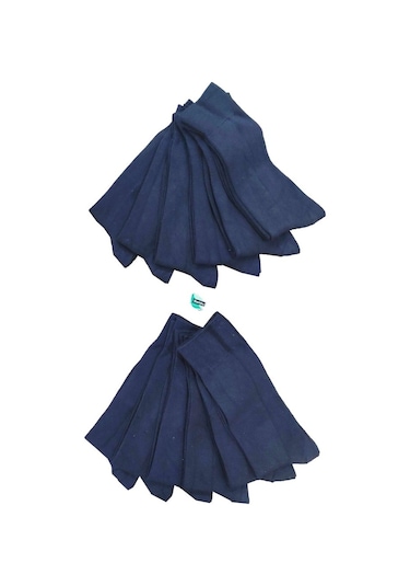 Erkek 12'Li Kışlık Bambu Çorap Lacivert