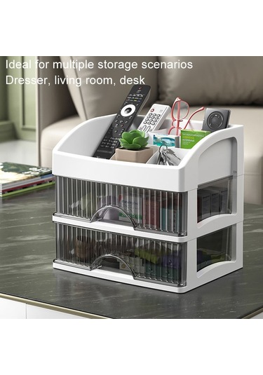 Sones Masaüstü Çekmece Düzenleyici Çok Katmanlı Kozmetik Mücevher Kutusu Kırtasiye Çok İşlevli Düzenleyici, Stil: 5 Katmanlı Beyaz Çekmece Beyaz