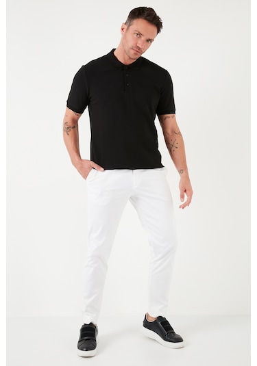 Buratti Pamuklu Regular Fit Düğmeli Erkek Polo Yaka T Shirt 5902127 Siyah