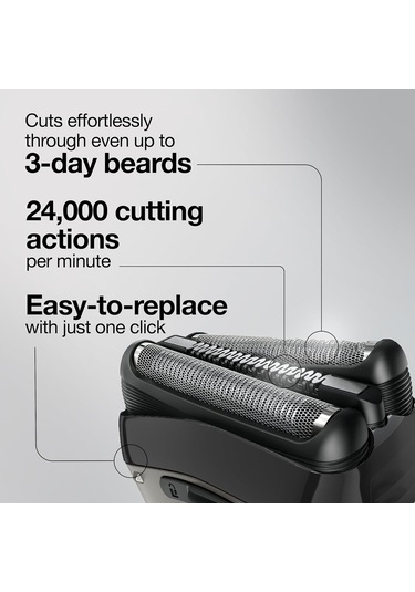 Braun 3 Serisi Tıraş Makinesi Yedek Başlığı 32b Siyah