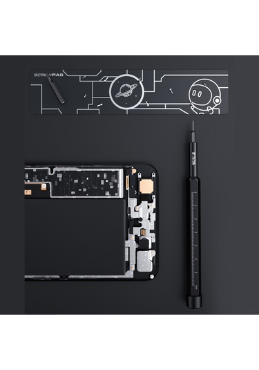 Aubyhe Jm-8180 47 Parça Çok Fonksiyonlu Hassas Tornavida Seti, Cep Telefonu Tamiri Ve Demontaj Araçları, Krom Vanadyum Çelik, Plastik Kutu Siyah
