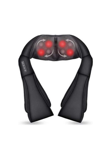 Novahub Kneading Isıtmalı Boyun-bel-sırt-omuz Masaj Yastığı, Masaj Aleti Yeni Tasarım Siyah