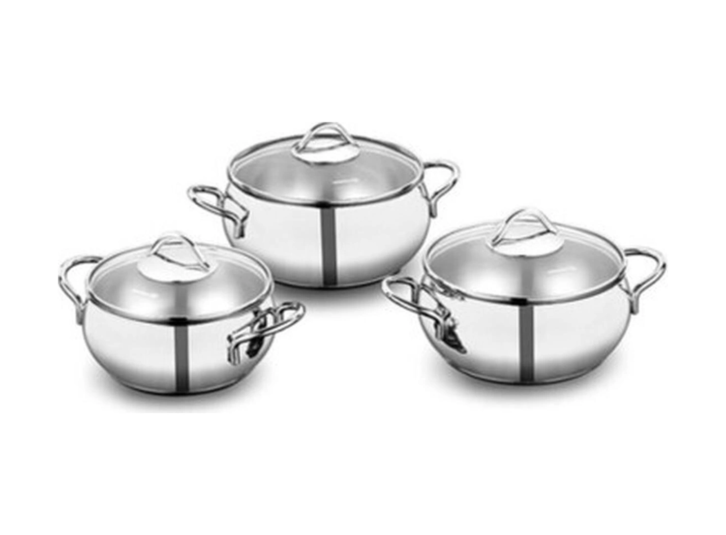 Korkmaz 3 Lü Tombik Tencere Seti Bakır - Siyah