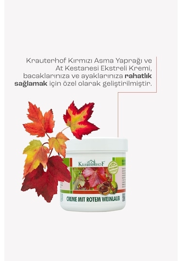 Krauterhof Kırmızı Üzüm Yaprağı Kremi 250 Ml 2 Adet