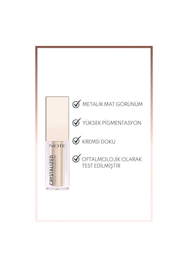 Note Cosmetique Crystalized Liquid Eyeshadow Likit Metalik Göz Farı - 09 Cashmere Road