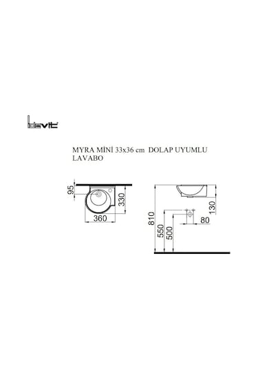 Idevit Myra Mini Lavabo 33 x 36
