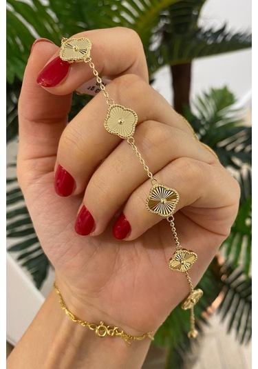 Gold Çizgili Premium Çelik Bileklik Gold