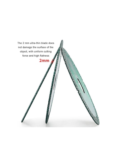 Mufunye Diamantlı Ultra İnce Kesici Bladesi - Açımlı Taşlama İçin 100mm, Mermer/kiremit/metal/pvc Hızlı Ve Pürüzsüz Kesim, 2mm Kalınlık, 20mm İç Çap