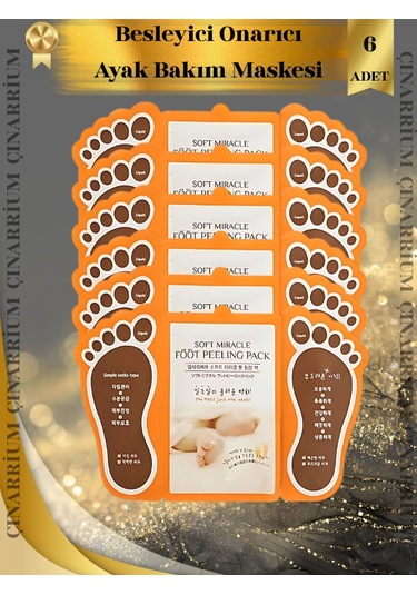 Ayak Peeling Maskesi 6 Lı Soyulma Etkili, Ölü Deri Temizleyici Ve Pürüzsüzleştirici Bakım