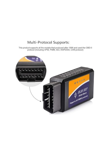 Onlinevitrin Elm327 Obd2 Kablosuz Bluetooth Araç Oto Arıza Tespit Cihazı