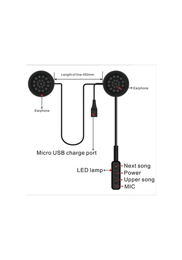 Jokmae Motosiklet Kaskı Bluetooth Kulaklık - Bt 4.0, Gürültü Engelleme, 8 Saat Çalışma