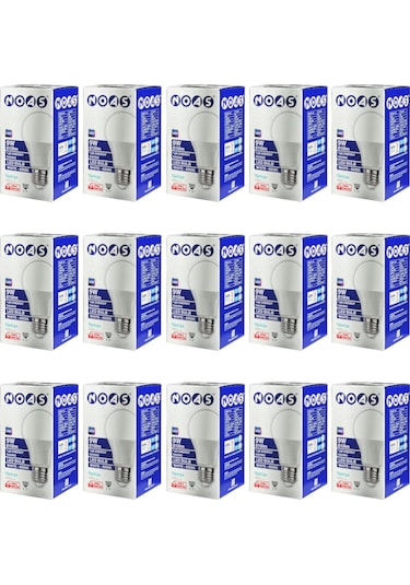 Noas 15 Adet 9w Led Ampul 6500k Beyaz Işık E27 Duy - 810 Lümen Yl95-9011 15 Adet
