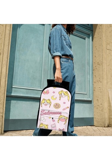 Trendooze Uygun, Siyah Siyah Siyah Sırt Seyahat, Sailor Organizasyon Moon Kawaii Karikatür, İş İnç İle, İçin, Genç, Dizüstü Çoklu Cf76 Çantası, Çalışması Bölmeleri Bilgisayara 15.6 Ge Siyah