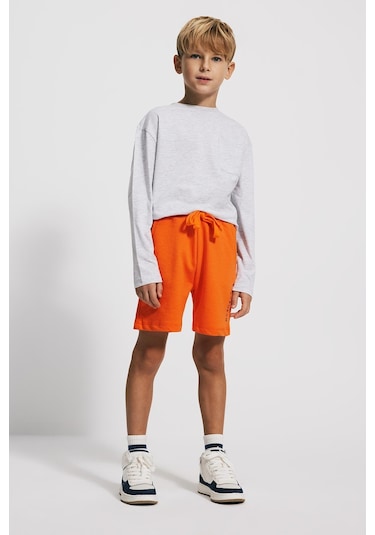 Kids Boy Loose Fit Bermuda Turuncu Şort Turuncu