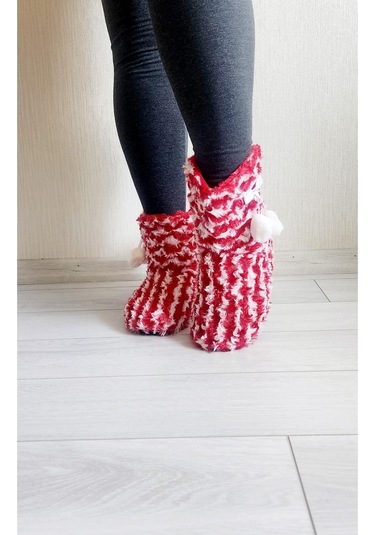 Kadın Kışlık Panduf Kırmızı