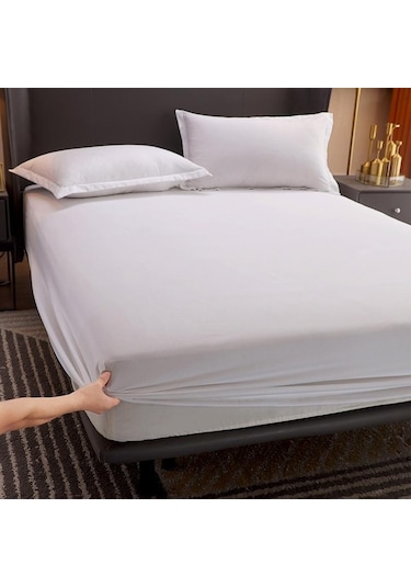 Beyaz Yüksek Kaliteli Pamuklu Yatak Örtüsü Kaymaz Sabit Pamuklu Çarşaf Yatak Örtüsü Simmons Koruyucu Kapak 120cmx200cm Thin Cushion Beyaz Beyaz Yüksek Kaliteli Pamuklu Yatak Örtüsü Kaymaz Sabit Pamuklu Çarşaf Yatak Örtüsü Simmons Koruyucu Kapak 120cmx200cm Thin Cushion Beyaz