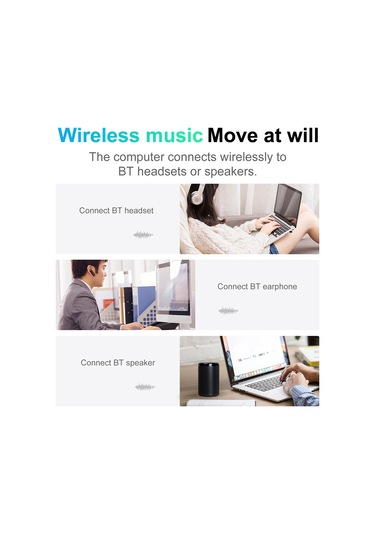 Yunboo Kablosuz Bluetooth 5.0 Usb Verici - Tüm Cihazlarla Uyumlu, Kolay Kullanım, Konferans Ve Görüşmeler İçin 113 Karakter