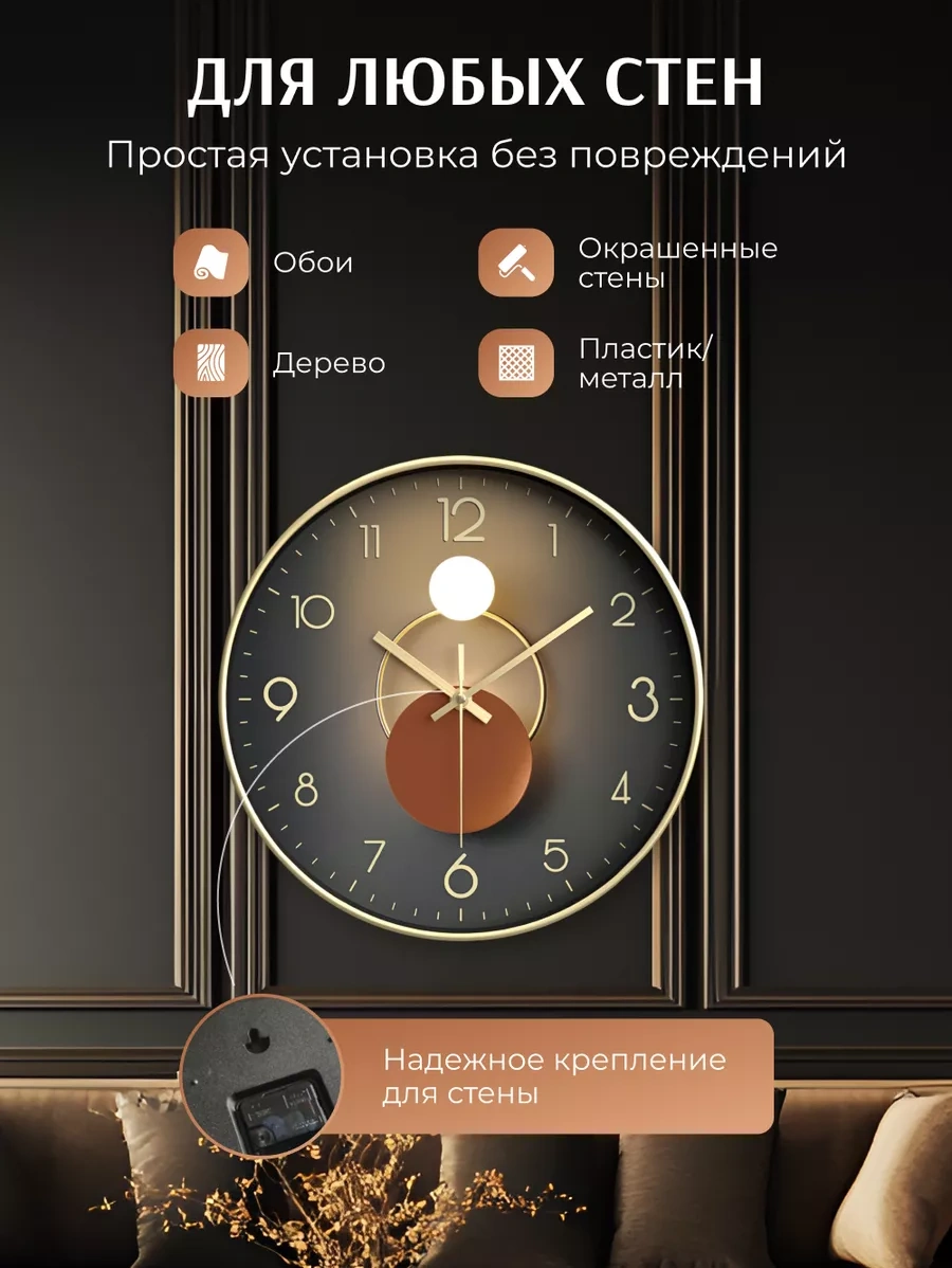 Artclock Sessiz 25 Cm Rakamlı İç Mekan Duvar S 242989424 Altın Rengi