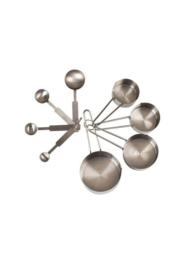 Fosenze 8 Parça Paslanmaz Çelik Ölçü Kupa Ve Kaşık Seti - Fırınlama Ve Pişirme İçin Dayanıklı, Yığılabilir, Lavabo Güvenli