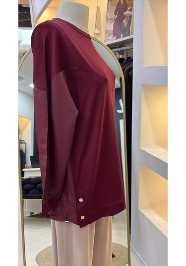 Qmash Penye Tunik Bordo 6193