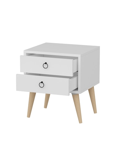Dekorosso Merlin 2 Çekmeceli Komodin  Beyaz