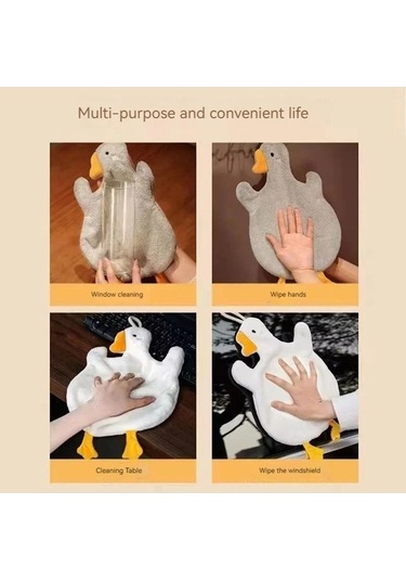 Zyzqstore Karikatür Kaz El Havlusu Mutfak Banyo Tuvalet Çok Renkli Ev Dekorasyonu Çok Renkli