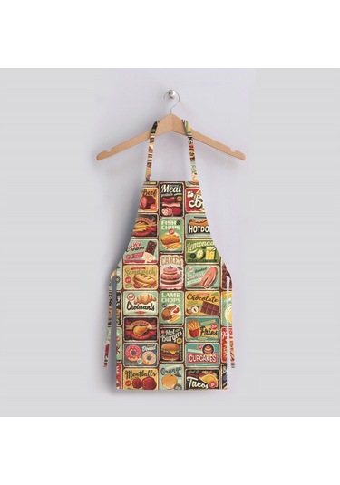 Adawall Junk Food Tasarımlı Mutfak Önlüğü