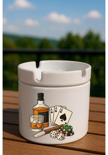 Porselen Baskılı Küllük - Kart