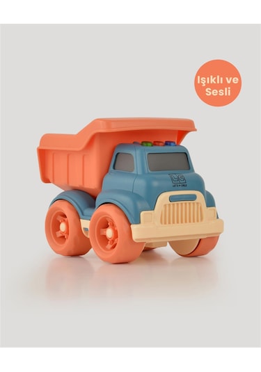 Turkuaz Sesli Ve Işıklı Minik Kamyon