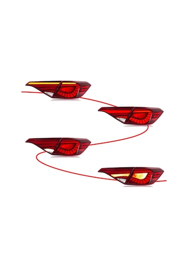 Civic Fe1 Uyumlu Led Stop / Dragon - Kırmızı 2022+