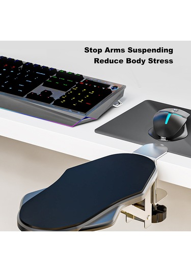 Vkemall 180 Dönebilir Katlanabilir Ergonomik Masa Kolçak Destek Rafı - Ofis Ve Ev İçin