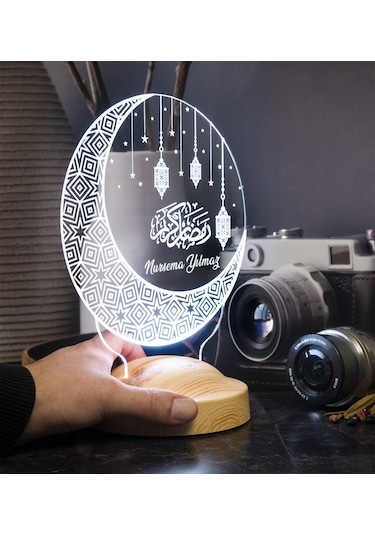 Sevgi Lambası Hilal & Kandil Tasarımlı Ramazan Dekoratif Led Lamba