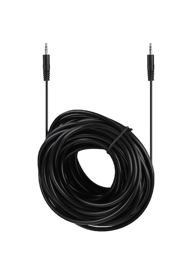 Ximistore9 10 Metre 3.5mm Erkek-erkek Mono Ses Kablosu, Ofc Bakır Çekirdekli, Metal Gövde, Bilgisayar-hifi Hoparlör Bağlantısı, Kaliteli Ses İçin