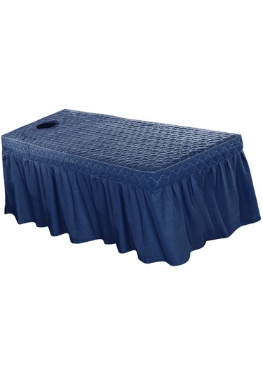 Suntek Delikli 75x28inç Masaj Kozmetik Tablo Valance Sheet Mavi