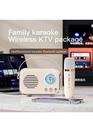 Singree Retro Taşınabilir Bluetooth Hoparlör - Kablosuz Mikrofonlu, Tf Kart Ve Aux Girişli, 5w Bass, 6 Saat Çalışma Süresi