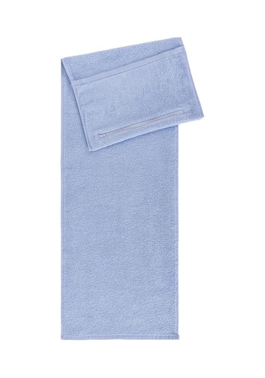 Promotion Spor Havlusu Fermuar Cepli , %100 Pamuk , 30 X 100 Cm Mavi