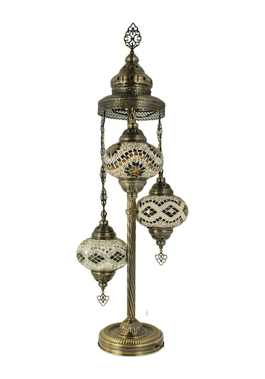 Osmanlı Mozaik Lamba Hediyelik Otantik 3'lü Lambader