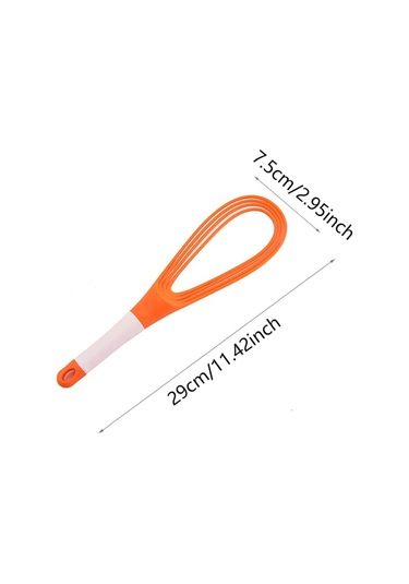 Adet 29 Cm Döner Çırpıcı, Plastik Mutfak Çırpıcısı, Düz Balon Çırpıcı, Kalın Telli Yumurta Çırpıcısı, Pişirme Karıştırma Çırpma Çırpma, Turuncu