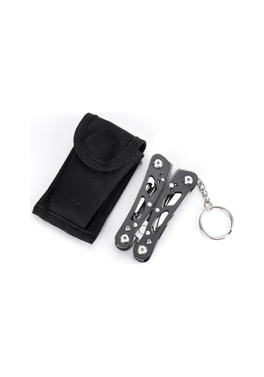 Çok İşlevli Çelik Katlanır Fonksiyonlu Pense Siyah